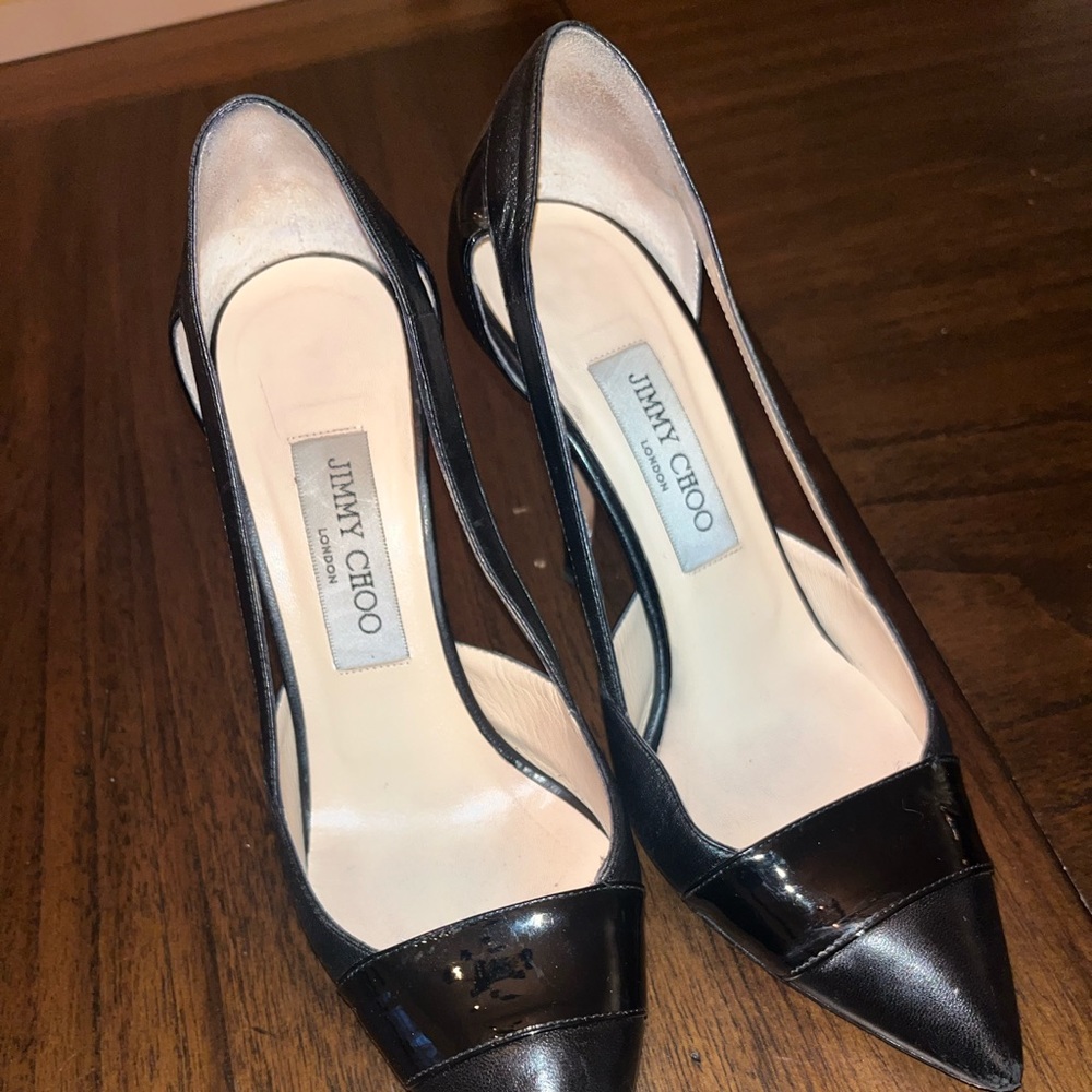 Black size 36.5 Jimmy Choo Heels.
